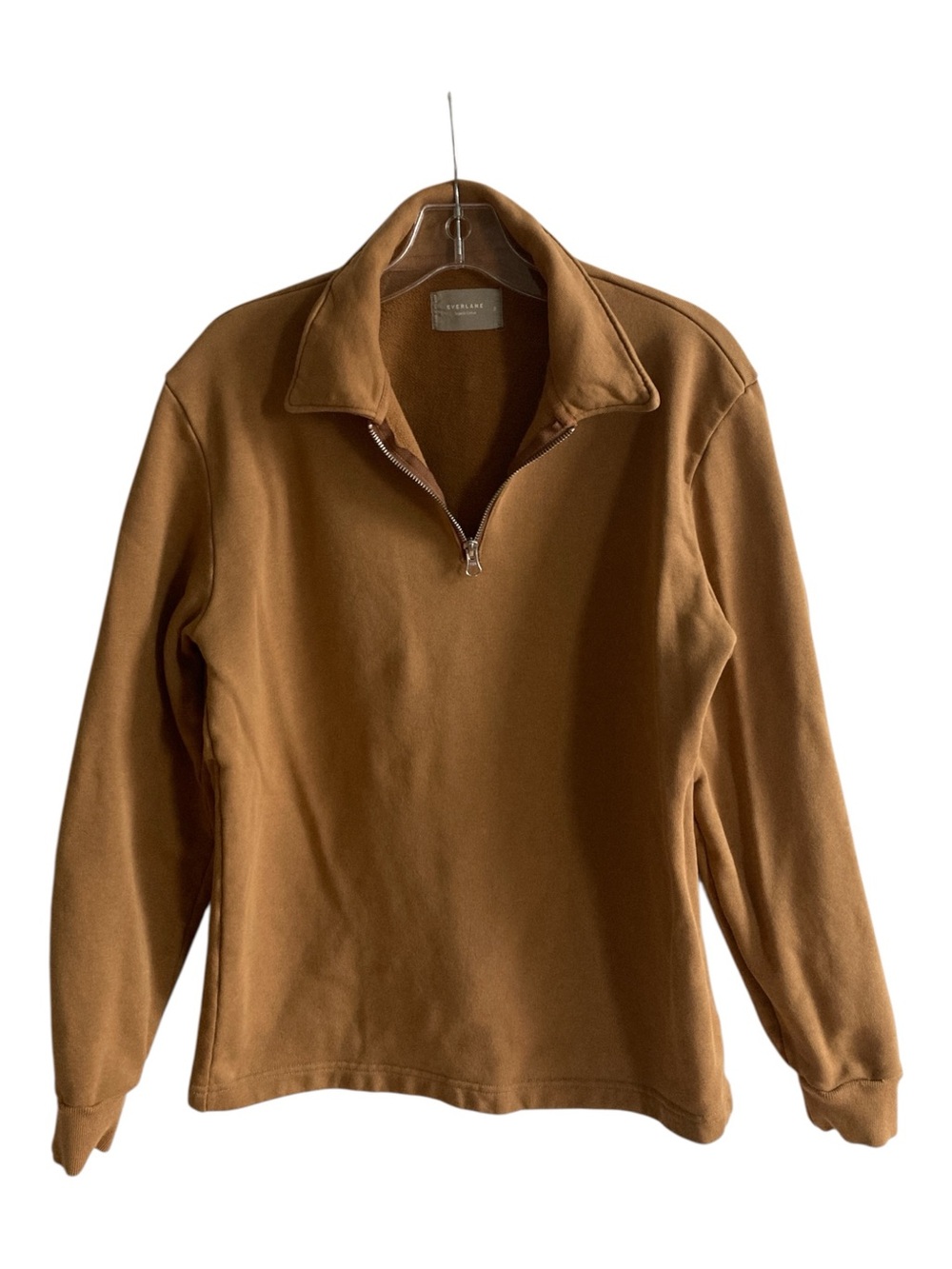 Everlane Unisex S Substance Over Status Quarter Zip Collar Noble Fiber Pullover